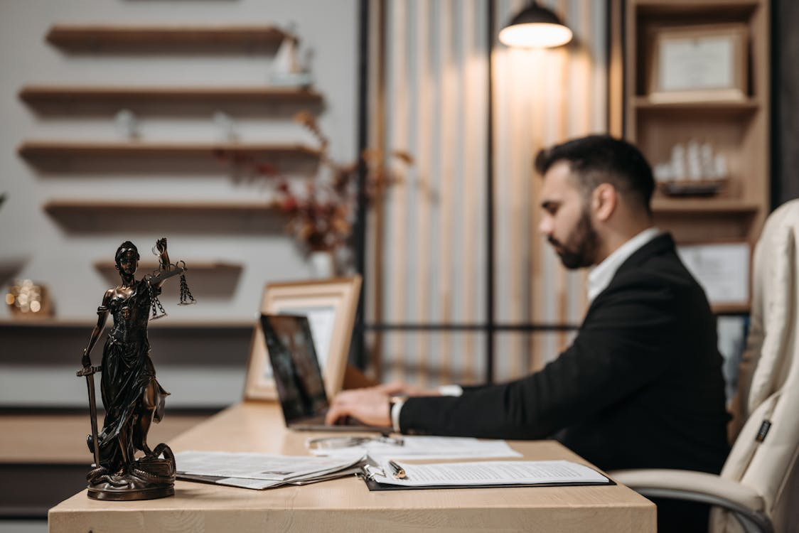 a lawyer at work