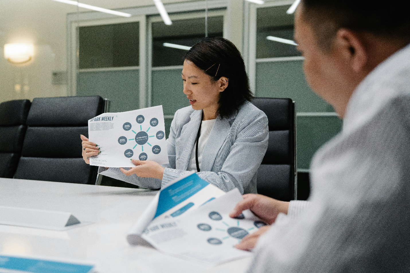 Woman giving a presentation