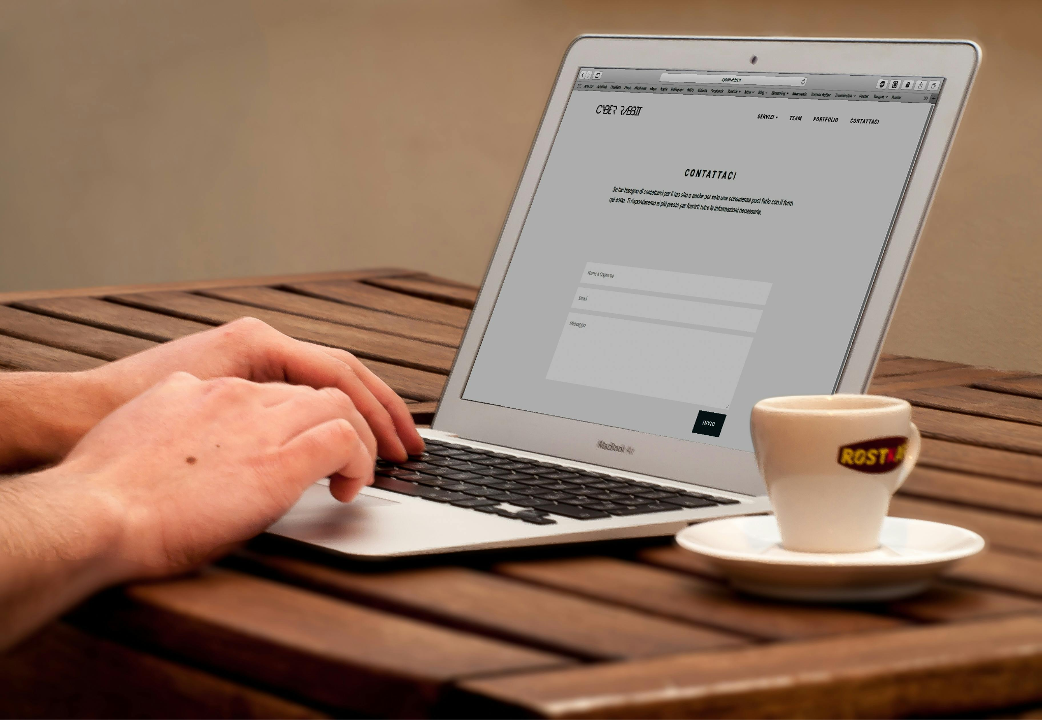 A customer logs onto a website.