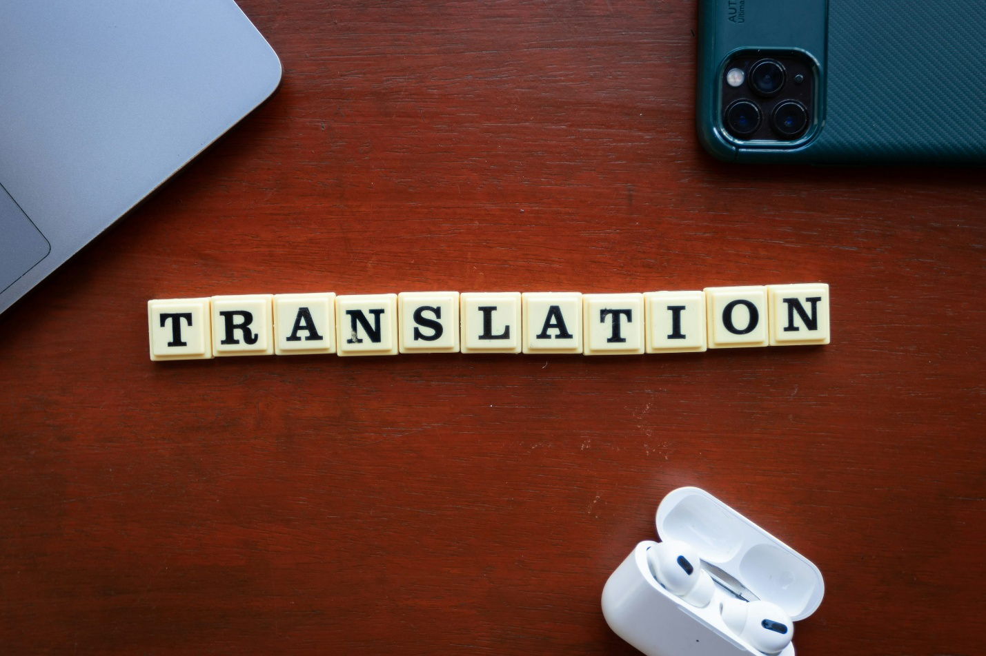 A row of letters spelling out ‘translation’